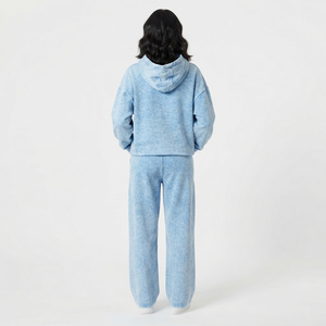 Women Oversize Washed Sweat <b>Hoodie</b> Set Loose Fit Full Length Joggers Sweatpants Set Ladies 100% Cotton Winter Wear Tracksuit - Product Image 2