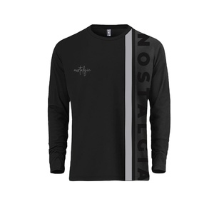 Camiseta de Manga Larga Vintage para Hombre, 100% Algodón, Impresión Personalizada, Transpirable, Antiarrugas, Secado Rápido, Tejido Jersey de 180g - Product Image 5