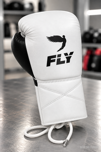 Guantes de Boxeo de Cuero Fly con Cordones, Equipo de Entrenamiento para Adultos, Uso en Gimnasio, Transpirables, Profesionales, para Entrenamiento de MMA y Sparring, Muñequera Ajustable - Product Image 3