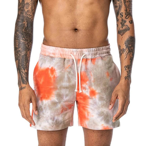 Shorts tie-dye pour hommes, noirs, 100% coton, décontractés, été, shorts tie-dye au meilleur design, haute qualité, logo personnalisé OEM - Product Image 1