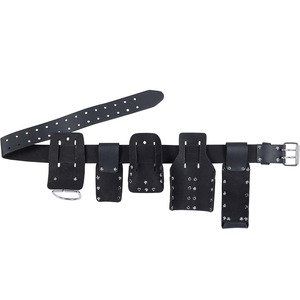 Ceinture porte-outils robuste en cuir pleine fleur réglable et légère, pochette pour clés à molette, pour entrepreneur et ouvrier du bâtiment sur chantier - Product Image 1