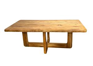 Table à manger Kiya, table basse moderne en teck massif, finition naturelle, meubles de salon pour le marché d'exportation - Product Image 4