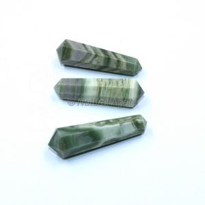 Usine Fabrication Personnalisée Serpentine Double Terminé Cristal Point Baguettes Poli Deux Côté Tour Obélisque Pour La Décoration - Product Image 1