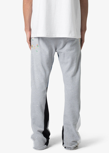 Custom Lightweight 500 GSM 80/20 Cotton Poly Fleece Track Wide Leg High Street Jogger <b>Pants</b> <b>Men</b> <b>Summer</b> Baggy Sweatpants Sun - Product Image 3