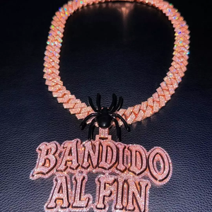 จี้ห้อยคอแบบกำหนดเองสำหรับแร็ปเปอร์ ประดับเพชรโมอิสซาไนต์ สไตล์ฮิปฮอป สำหรับผู้ชายและผู้หญิง เงินแท้ 925 โมอิสซาไนต์คุณภาพ VVS - Product Image 1