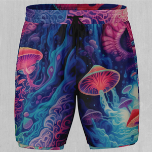 High Quality All Over Sublimation Print Polyester Fitness Workout Men Training Mesh <b>Shorts</b> With Pocket Streetwear Best Seller - Product Image 4
