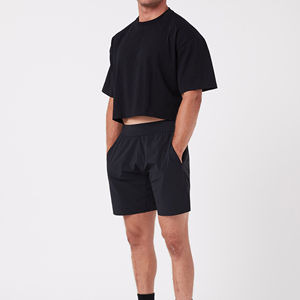 Camiseta Corta de Cuello Redondo para Hombre, Nuevo Estilo, Venta al por Mayor, Logotipo Personalizado, Nueva Camiseta Corta de Color Blanco Sólido de Alta Calidad para Hombre - Product Image 4