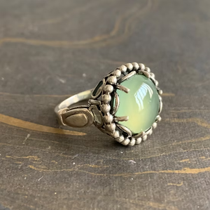Anillo de Calcedonia Aqua de Diseño Único, Plata 925, Joyería con Piedras Preciosas para Uso Diario y Regalo de Compromiso - Product Image 3