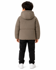 Veste matelassée à capuche pour garçons, de qualité supérieure, chaude, pour l'hiver, manches longues, légère, rembourrée, pour enfants - Product Image 3