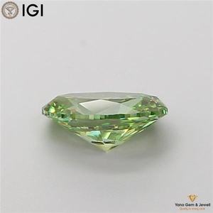 Diamant de laboratoire CVD de 1,50 carat, couleur vert vif fantaisie, clarté VS1, taille ovale, avec certificat IGI, pour une bague haut de gamme époustouflante - Product Image 3