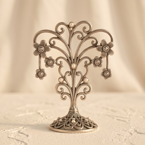 DIVYORO <b>SILVER</b> FLORAL STUDS - Product Image 1