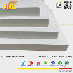 Eco-Friendly PVC WPC Foam Board <b>Sheet</b> 25mm Thick Density 0.6 G/cm3 White <b>Color</b> Furniture-grade <b>Plastic</b> Cladding for Kitchen - Product Image 1