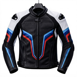 Men's Custom Super MotoCP Track Cowhide <b>Racing</b> <b>Jacket</b>/Chaqueta Leather Motorbike CE Level 2 Protection Made To Measure Approved - Product Image 1