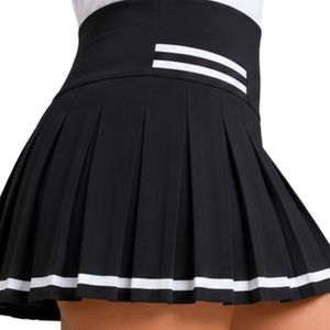 Ensemble polo et jupe plissée blanc et noir pour femme, vêtements de sport personnalisés, respirants, à séchage rapide, uniforme de sport - Product Image 4