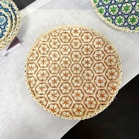 Ecologisch verantwoorde handgeweven bamboe opvouwbare opbergbak in vintage stijl voor gebruik in de keuken en voor het serveren van brood & groenten