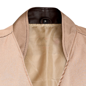 Chaleco de Lona para Hombre con Cierre de Cremallera, Bolsillos de Cuero, Estilo Casual de Otoño, Diseño con Cuello en V, Color Sólido, Chaleco Utilitario - Product Image 4