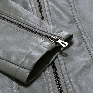 Chaqueta de cuero PU de alta calidad para hombre, muy vendida, con cuello con capucha y cremallera completa, chaqueta de moda para otoño e invierno. - Product Image 4