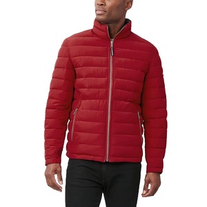 Chaqueta Acolchada Cortavientos de Invierno con Cierre de Cremallera, Corte Regular, Color Sólido, Chaqueta Acolchada Ecológica - Product Image 1