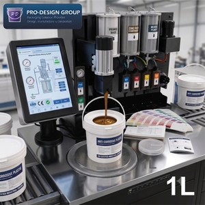 ISO Certified 1L Industrial Coating Pail with Airless Mixing Lid Anti Corrosive Plastic Container for Protective <b>Paint</b> - Product Image 1