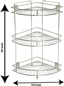 Estante de Almacenamiento de Alambre Metálico de 3 Niveles, Organizador de Cocina y Baño, Estante de Almacenamiento para Encimera, Soporte de Almacenamiento Multiusos para el Hogar, Ahorro de Espacio - Product Image 3