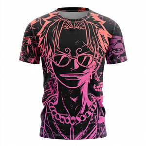 Custom Sublimation T-Shirts Men 100% <b>Polyester</b> Sublimation Tee Shirts Men's Summer Lightweight Printed <b>TShirt</b> Mens - Product Image 2