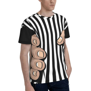 <b>Referee</b> Jersey Sublimation Plain Soccer Baseball <b>Referee</b> Uniform Adult Long Sleeve O-Neck Shirt 100% Cotton Oversized Solid - Product Image 1