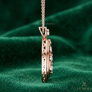 <b>Leaf</b> <b>Vine</b> Motif Necklace Featuring Sustainable Diamond Perfect For Custom Lab Grown Diamond Bridal Jewelry Fine Jewelry Women - Product Image 3