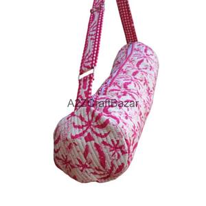 Bolsa de Yoga para Mujer 100% Algodón Hecha a Mano, Estampada con Bloques Indios, Ligera y Ecológica, con Cierre - Product Image 2