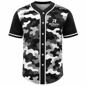 Uniformes de Béisbol Sublimados con Bordado de Alta Calidad y Diseño, Camisetas de Béisbol para Hombre, Servicio OEM - Product Image 1