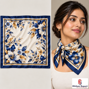 Fabricant de foulards carrés personnalisés de qualité supérieure, service d'étiquetage blanc, commandes en gros, faible MOQ, fournisseur textile OEM ODM - Product Image 3