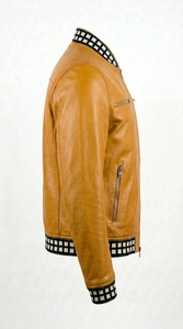 <b>Men</b> Casual Leather Look Jacket Fashion Outerwear Durable Zip Up Coat for Winter Streetwear and Bulk Wholesale Distribution - Product Image 5