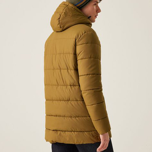 Veste longue matelassée unisexe personnalisée, veste d'hiver pour l'extérieur, à capuche, isolée, rembourrée en coton, fermeture éclair, chaude, style bomber, patchwork - Product Image 2