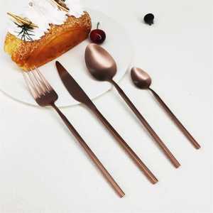 Ensemble de couverts de luxe à prix réduit, de haute qualité, en acier inoxydable, cuillère, fourchette, couteau, pour hôtel, élégant, en métal, acier inoxydable - Product Image 2