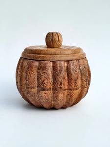 Caja de Almacenamiento de Madera Acanalada Hecha a Mano con Tapa, Organizador Rústico Natural - Product Image 4