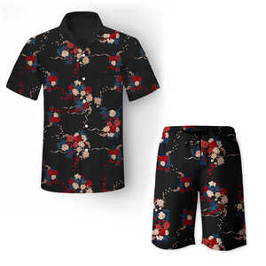 Custom Logo Eco-Friendly Knitted Polyester Cotton Regular Fit Men Summer Sublimation Printed O <b>Neck</b> <b>High</b> Street Set <b>T</b>-<b>Shirt</b> - Product Image 3