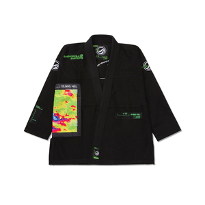 Kimono de BJJ Brésilien Noir de Haute Qualité, Ensemble Uniforme d'Arts Martiaux 100% Coton Respirant Coupe Ample Shoyorol 440g, Logo Personnalisé - Product Image 5