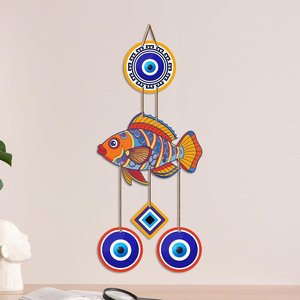 Décoration murale Fish Nazar Battu en MDF, Art déco, Œil protecteur, Vastu, pour entrée de maison - Product Image 4