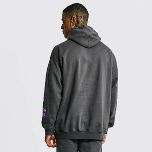 Custom Two-Piece Set for Men Acid Wash Sun Faded Tracksuit with Hooded Sweat Jogger Eco-Friendly Flare Pants Outfit for Winter - Product Image 4