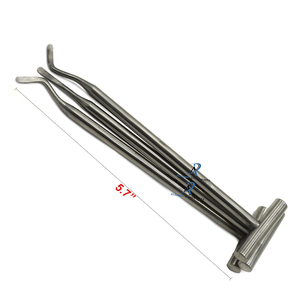 Ensemble d'élevateurs dentaires manuels en acier inoxydable, type Potts, à poignée en T, leviers chirurgicaux pour os, certifiés CE, pour extraction radiculaire et parodontale - Product Image 5