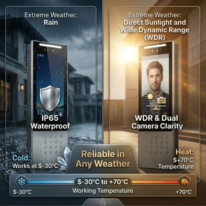 Interphone vidéo IP Hiwink avec reconnaissance faciale, contrôle par application Tuya Smart, déverrouillage par carte IC et mot de passe pour la sécurité domestique - Product Image 3