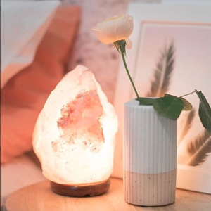 Lámpara de Sal del Himalaya Blanca, Lámpara de Cristal Natural para Decoración del Hogar, Luz Suave, Purificador de Aire, Regalo Relajante y de Bienestar - Product Image 6