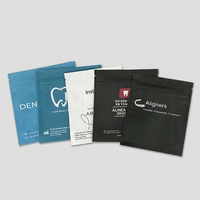 Sachets personnalisés pour aligneurs dentaires, pochettes refermables à fermeture éclair, petits accessoires, emballage pour appareils de rétention, sachets transparents à fermeture éclair, scellés sur 3 côtés