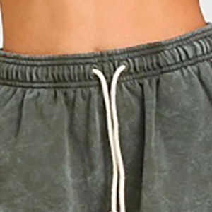 Shorts élégants pour femmes, taille haute, délavés à l'acide, couleurs unies variées, pour l'été, vente en gros, avec design OEM - Product Image 4