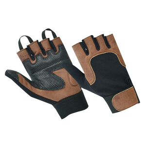 Direct Factory Custom Logo Gym Gloves Crotch Mesh Back Padded Synthetic Leather Palm Workout Wheelchair Weight Lifting Glove - Product Image 1