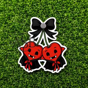 Support à cils en acrylique Halloween Cherry Bow, durable, motif nœud noir effrayant, support à cils cerise, impression de logo personnalisée - Product Image 6