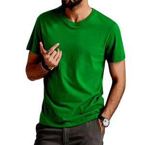 Camiseta de manga corta para hombre, camisa de 100% algodón, 180 GSM, informal, venta al por mayor, logotipo personalizado de calidad orientada a la exportación, OEM, superventas - Product Image 1