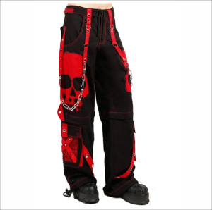 Pantalones Góticos Unisex de Mezclilla, Corte Regular, Rectos, Cintura Media, con Tiras Cruzadas, Transpirables, Ecológicos, Lavables, Casuales, para Fiestas y Uso Diario - Product Image 2