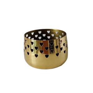 Elegante soporte votivo de corte de corazón de latón y Metal dorado, hermoso diseño para Hotel en casa para decoración de mesa de Navidad, vela perfumada - Product Image 5