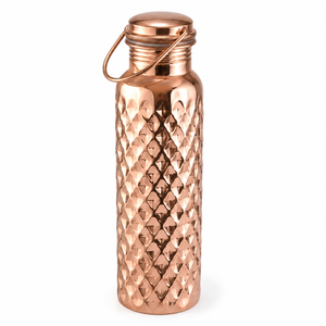 Pure Copper <b>Water</b> <b>Bottle</b> Leakproof Reusable Drinking <b>Bottle</b> with Carry Handle Ayurvedic Copper Drinkware for Wholesale <b>Bulk</b> - Product Image 1