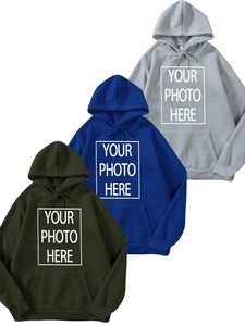 Vintage Zipper-<b>Up</b> Fleece 100% Cotton Oversized Eco-Friendly Hoodie Hip-Hop Style Washided Distressed Gothic Men's Hoodie - Product Image 4